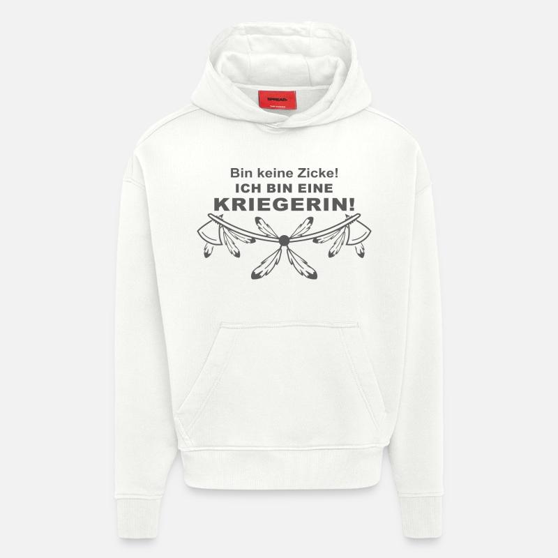 Ich bin eine Kriegerin - Hoodie- made by SPREAD  - OFF WHITE