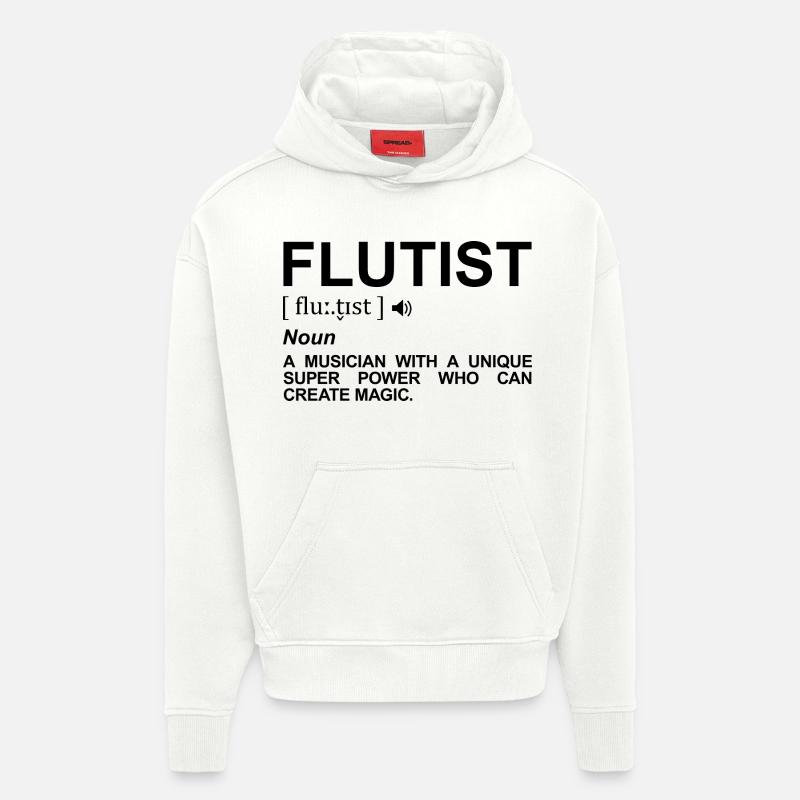 Flötist Begriff - Hoodie- made by SPREAD  - OFF WHITE