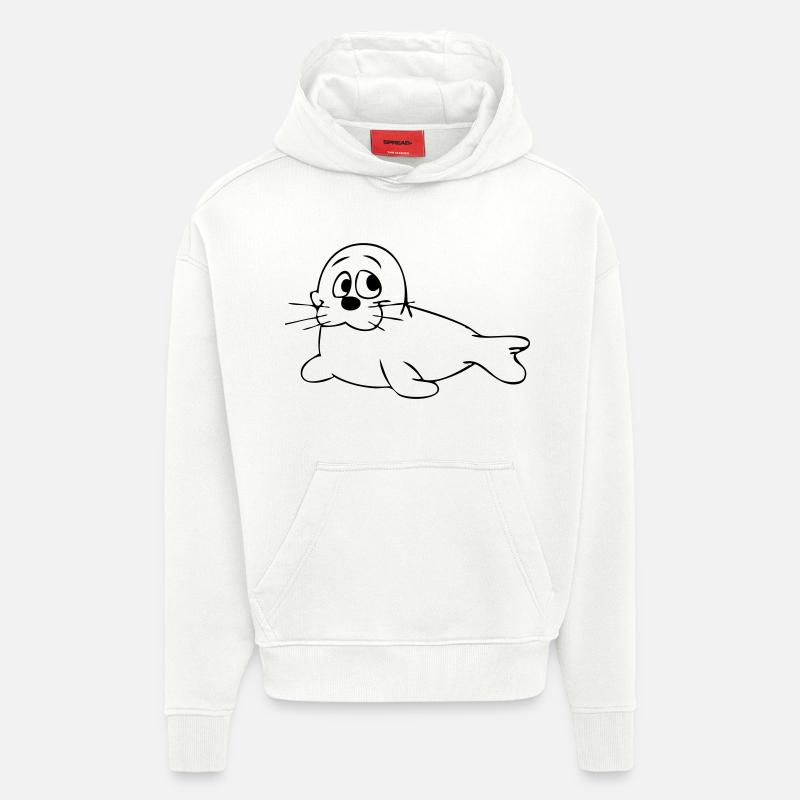 Seehund - Hoodie- made by SPREAD  - OFF WHITE