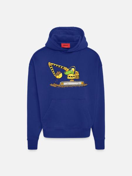 Bagger Mit Krokodil Baustelle Baggerfahrer Jungen - Hoodie- made by SPREAD - OFF WHITE