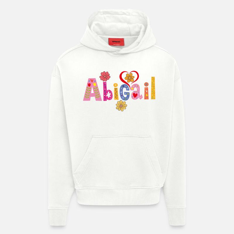 Personalisierter Abigail-Name - Hoodie- made by SPREAD  - OFF WHITE