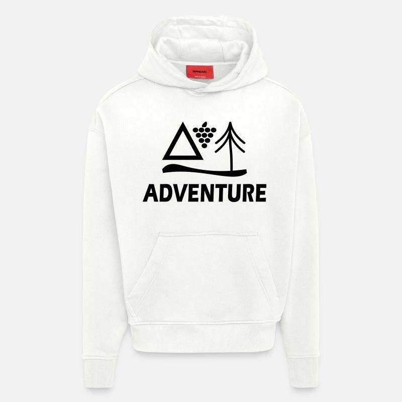 Aventure - Sweat à capuche bio épais oversize fabriqué en UE - OFF WHITE
