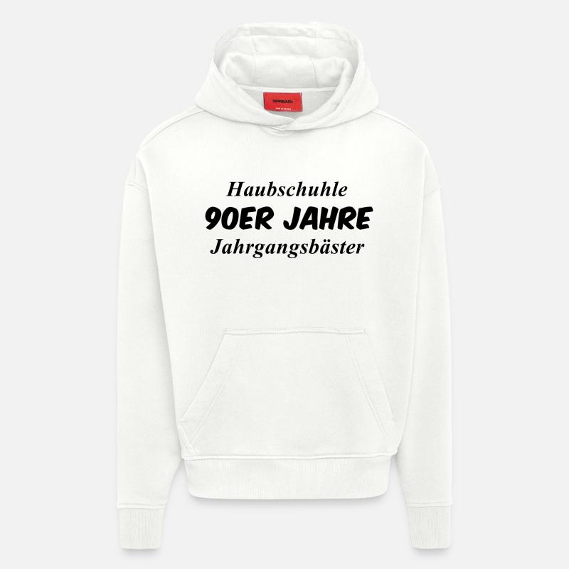 École - Sweat à capuche bio épais oversize fabriqué en UE - OFF WHITE