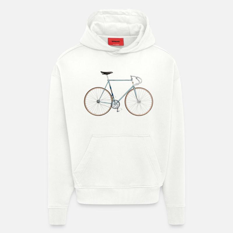 historisches Bahnrad - Hoodie- made by SPREAD  - OFF WHITE