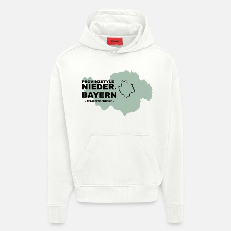 Basse-Bavière | DEGGENDORF - Sweat à capuche bio épais oversize fabriqué en UE - OFF WHITE