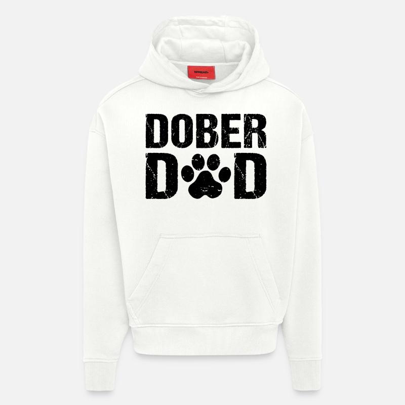 Dober Dad Dobermann Hunde - Hoodie- made by SPREAD - OFF WHITE