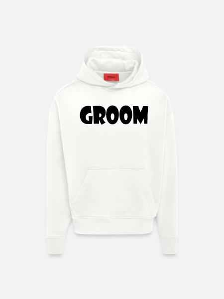 Groom - Sweat à capuche bio épais oversize fabriqué en UE - OFF WHITE