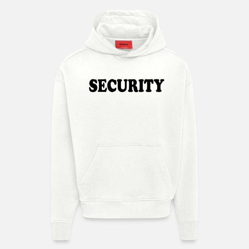 Security - Sweat à capuche bio épais oversize fabriqué en UE - OFF WHITE