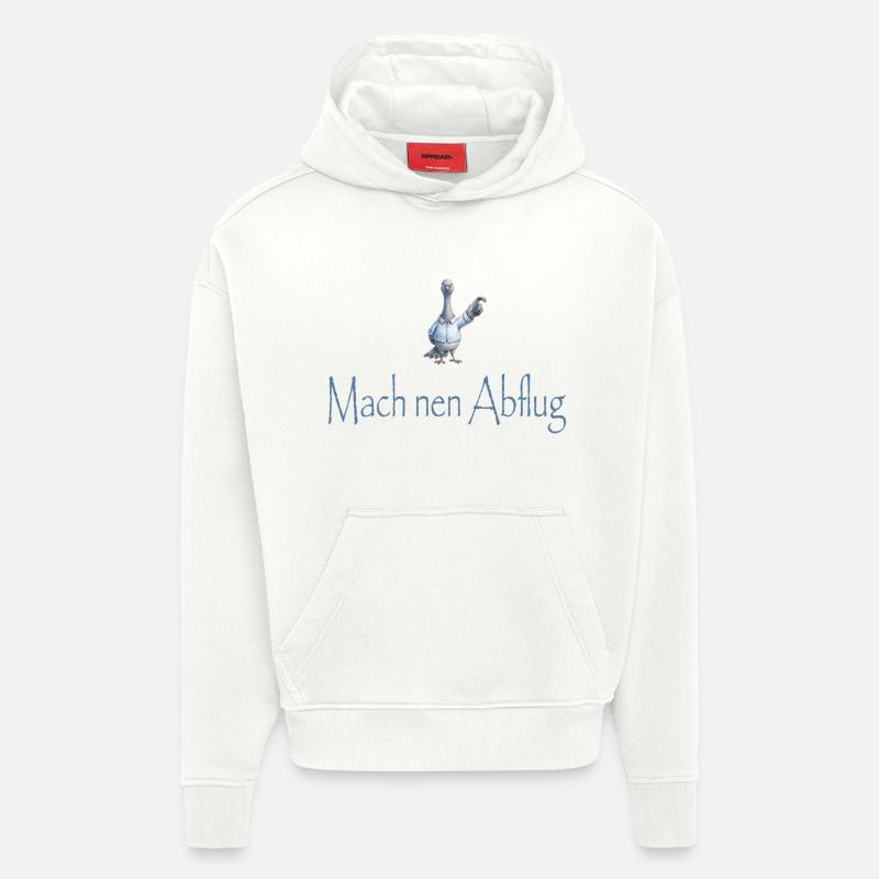 Mach nen Abflug - Hoodie- made by SPREAD  - OFF WHITE