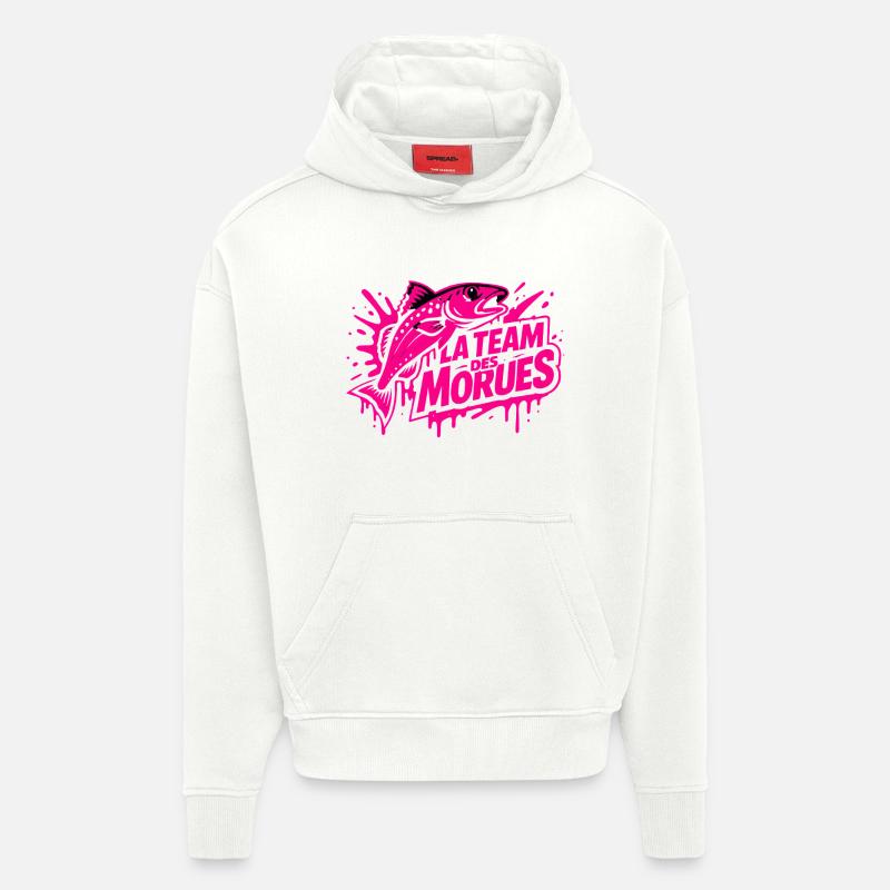 Neon Cod Team - Hoodie- made by SPREAD  - OFF WHITE
