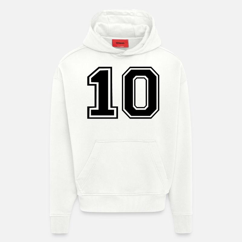 10 - Sweat à capuche bio épais oversize fabriqué en UE - OFF WHITE