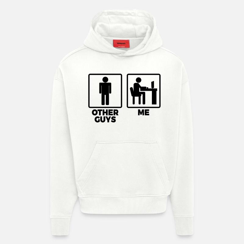 D’autres programmeurs et moi - Sweat à capuche bio épais oversize fabriqué en UE - OFF WHITE