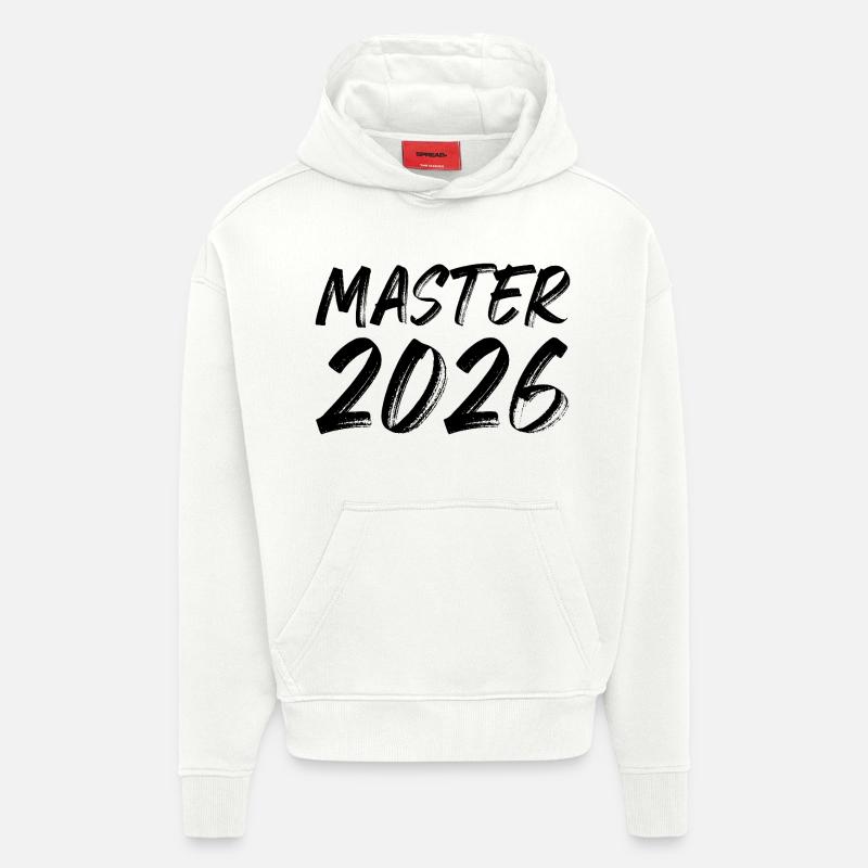 Master 2026 - Sweat à capuche bio épais oversize fabriqué en UE - OFF WHITE