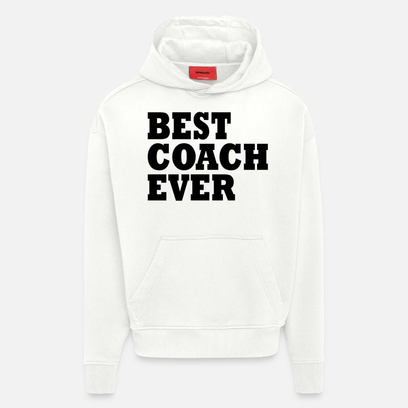 Best coach ever - Sweat à capuche bio épais oversize fabriqué en UE - OFF WHITE