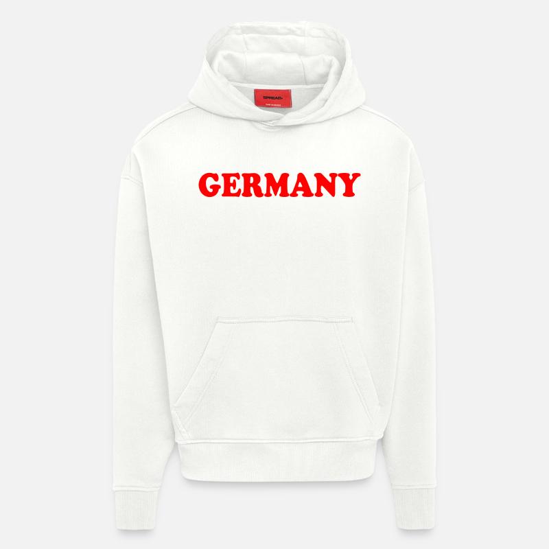 Germany - Sweat à capuche bio épais oversize fabriqué en UE - OFF WHITE