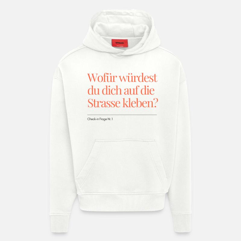 Question n° 1 - Sweat à capuche bio épais oversize fabriqué en UE - OFF WHITE