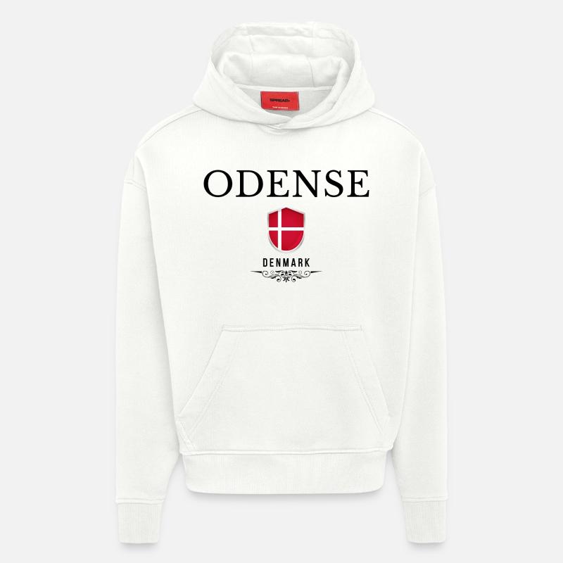 Odense-Souvenir, elegantes Odense-Design - Hoodie- made by SPREAD  - OFF WHITE