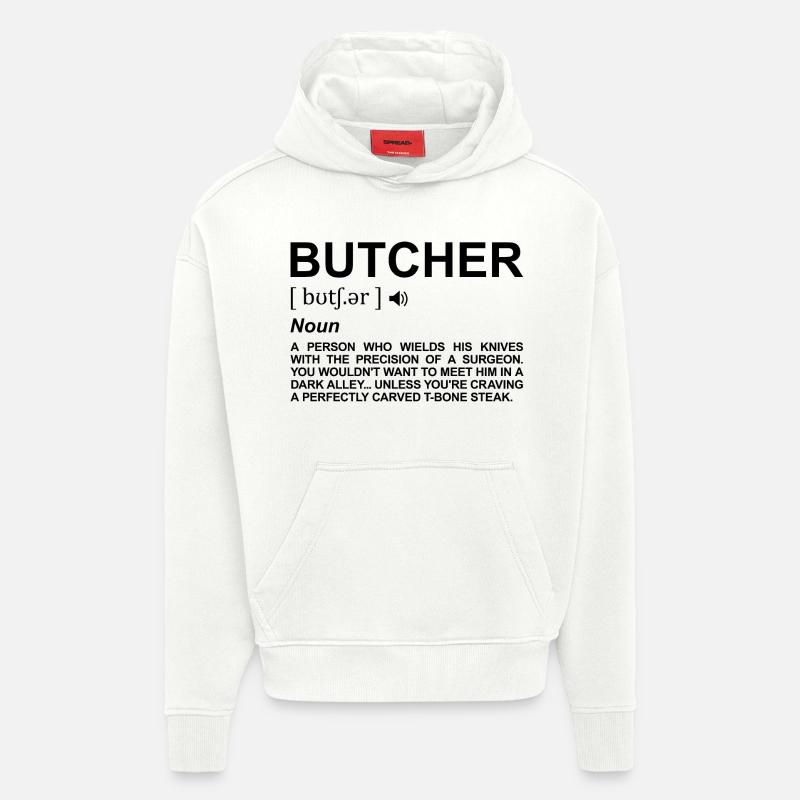 Metzger Bedeutung - Hoodie- made by SPREAD  - OFF WHITE