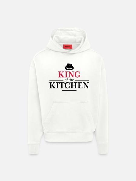 Men's Cooking Apron - Hoodie- made by SPREAD - OFF WHITE