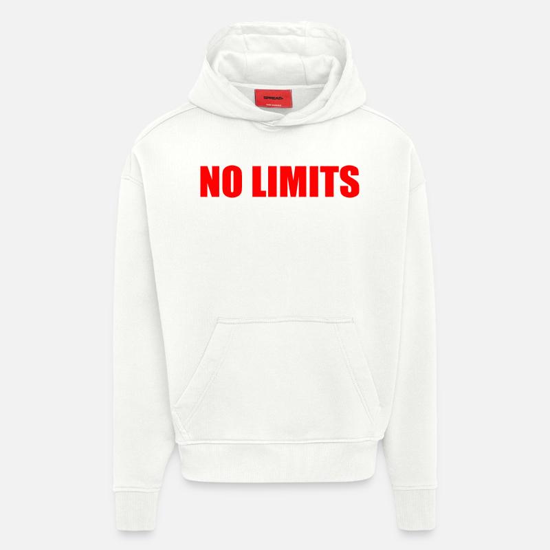 No limits - Sweat à capuche bio épais oversize fabriqué en UE - OFF WHITE