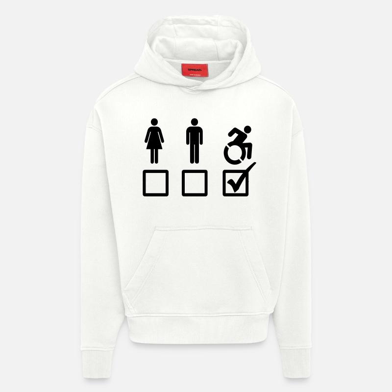 Alle Rollstuhlfahrer sind geeignet* - Hoodie- made by SPREAD  - OFF WHITE
