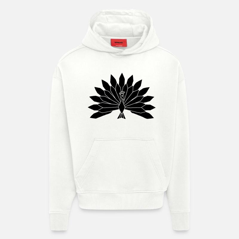 Der schwarze Pfau - Hoodie- made by SPREAD  - OFF WHITE