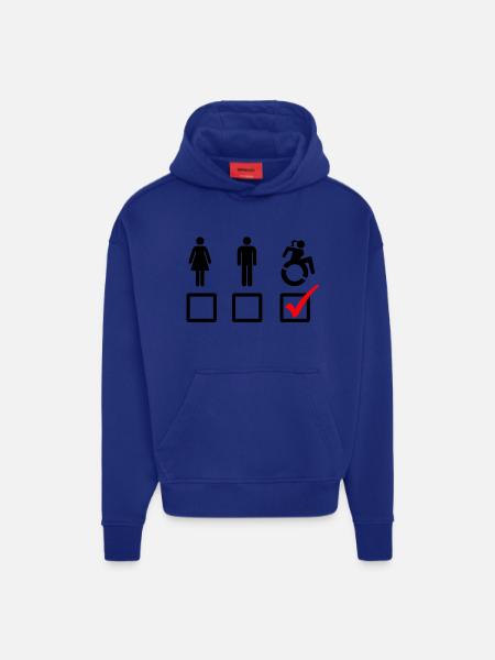 Rollstuhl-Symbol, Behindertenhumor, Spaß # - Hoodie- made by SPREAD  - OFF WHITE