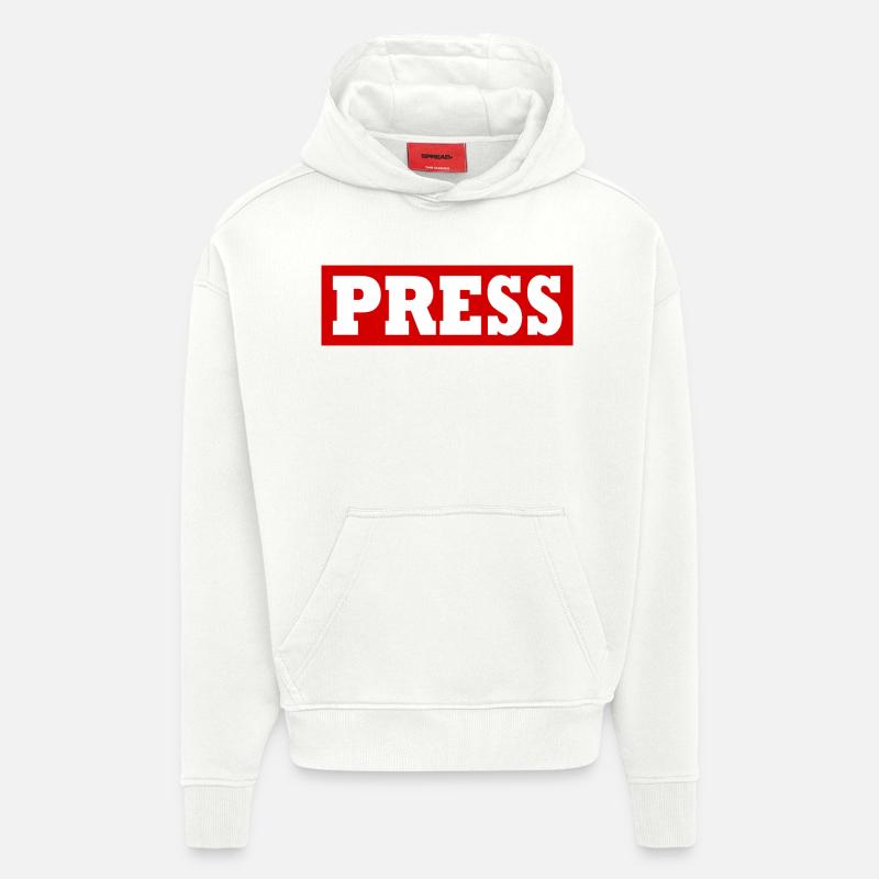 Press - Sweat à capuche bio épais oversize fabriqué en UE - OFF WHITE