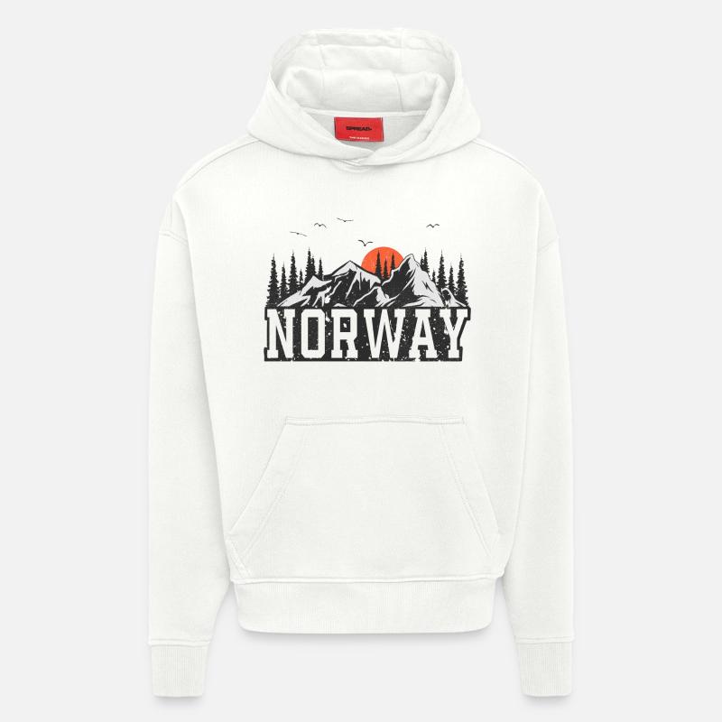 Norway - Hoodie- made by SPREAD  - OFF WHITE