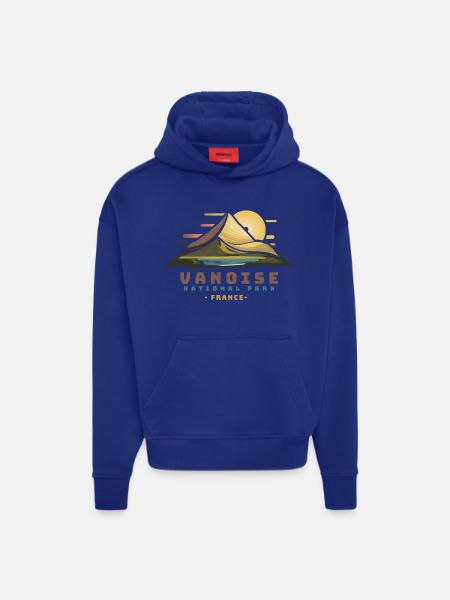 Regalo de recuerdo del volcán Teide Tenerife Islas Canarias - Sudadera con capucha orgánica oversize de gran gramaje fabricada en la UE - 