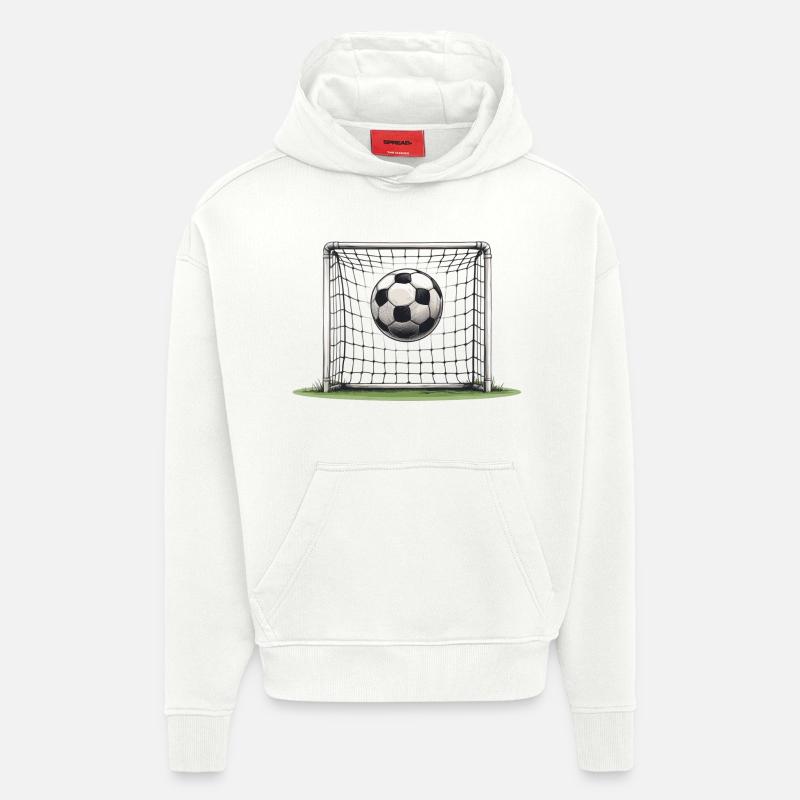 Lancer de but dans le but - Sweat à capuche bio épais oversize fabriqué en UE - OFF WHITE