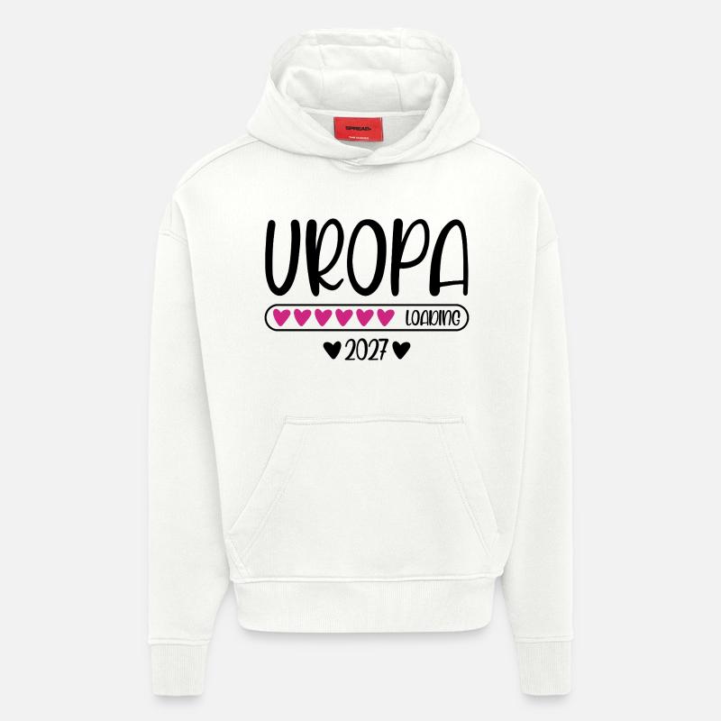 Uropa 2027 loading mit Herzchen Ladebalken - Hoodie- made by SPREAD  - OFF WHITE