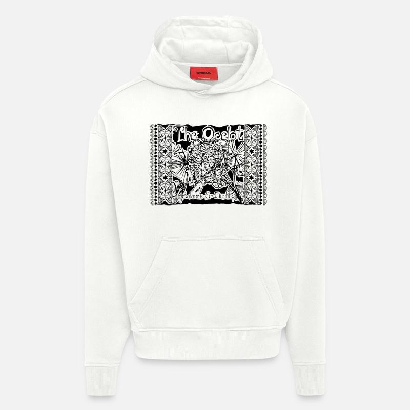L’OCELOT - Sweat à capuche bio épais oversize fabriqué en UE - OFF WHITE