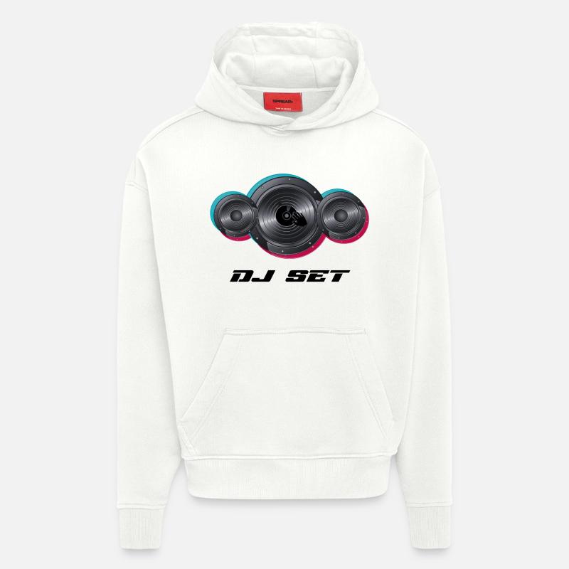 DJ - Sweat à capuche bio épais oversize fabriqué en UE - OFF WHITE