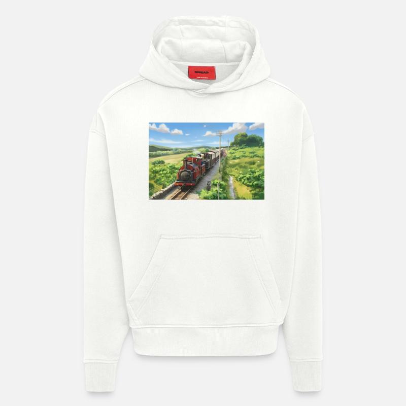 Double Confrontation Dduallt - Sweat à capuche bio épais oversize fabriqué en UE - OFF WHITE