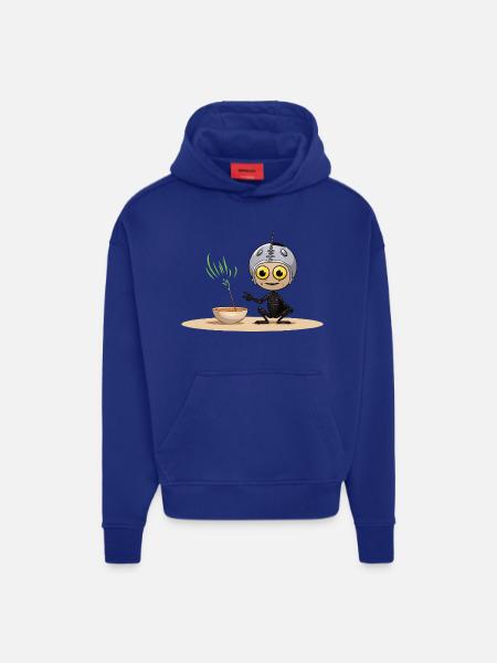 Skeleton in space helmet plants offspring - Hoodie- made by SPREAD - OFF WHITE