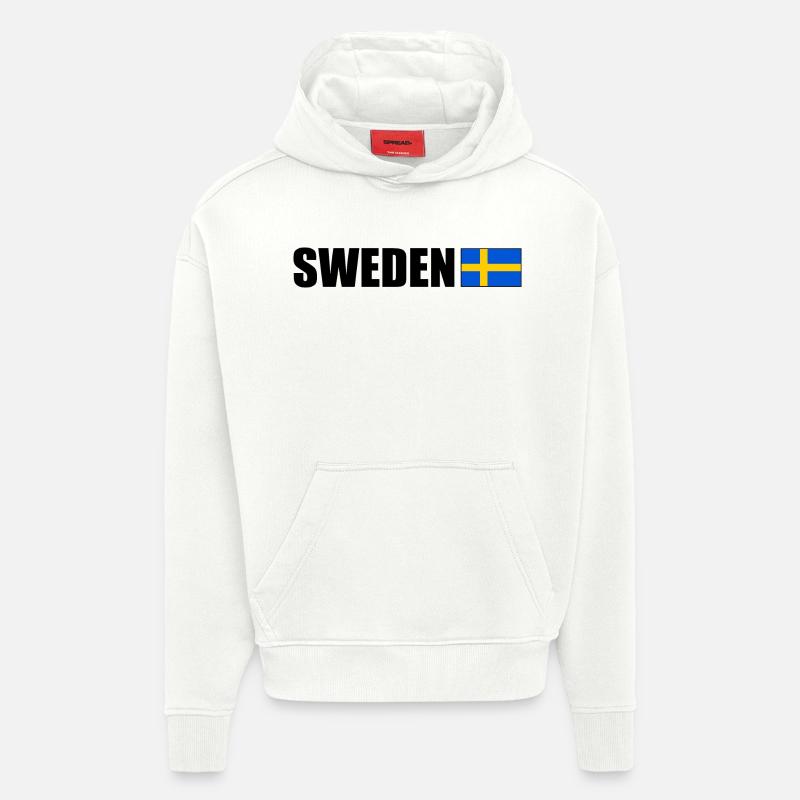 Suède - Sweat à capuche bio épais oversize fabriqué en UE - OFF WHITE