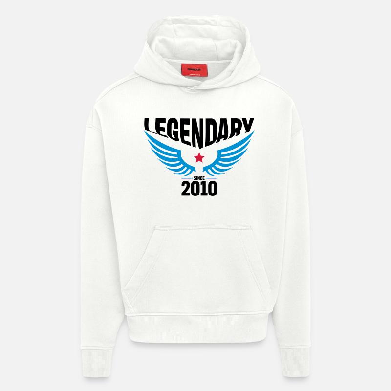 2010 - Sweat à capuche bio épais oversize fabriqué en UE - OFF WHITE