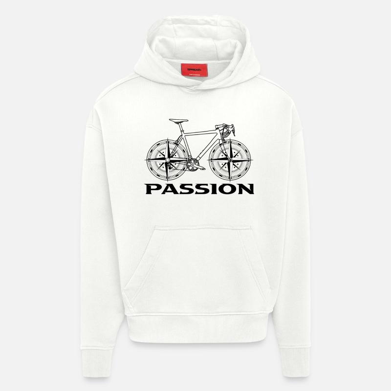 Vélo - Sweat à capuche bio épais oversize fabriqué en UE - OFF WHITE