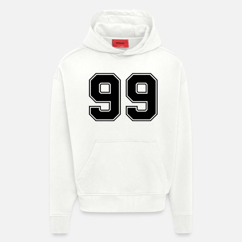 Nummer neunundneunzig 99 - Hoodie- made by SPREAD  - OFF WHITE