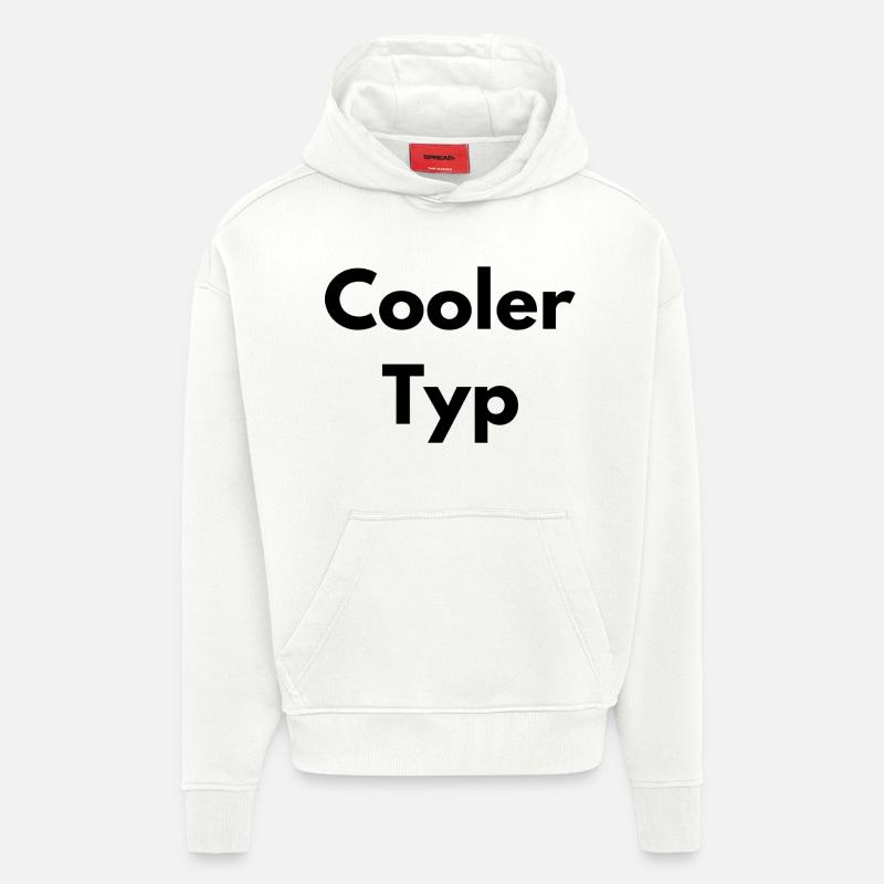 mec cool - Sweat à capuche bio épais oversize fabriqué en UE - OFF WHITE
