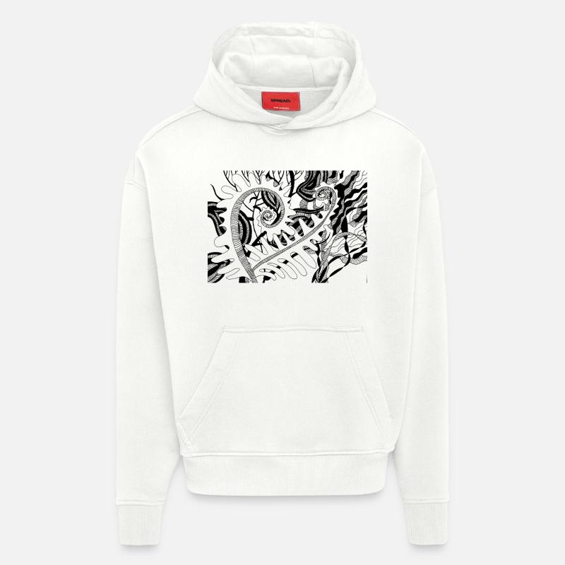 Fougère - Sweat à capuche bio épais oversize fabriqué en UE - OFF WHITE
