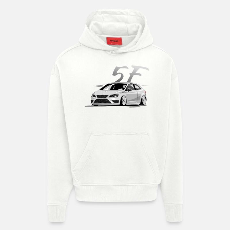 Leon 5f fr, Low, Deep, Stanced, Cupra - Hoodie- made by SPREAD  - OFF WHITE