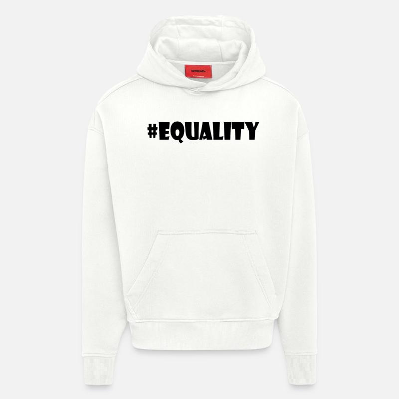 EQUALITY - Sweat à capuche bio épais oversize fabriqué en UE - OFF WHITE