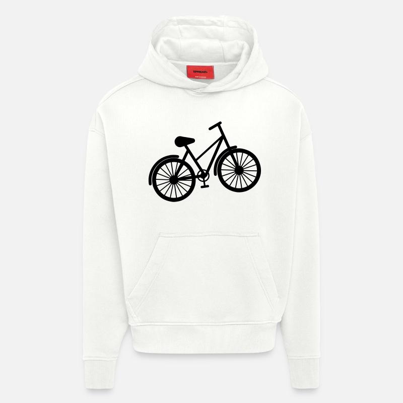 Vélo - Sweat à capuche bio épais oversize fabriqué en UE - OFF WHITE