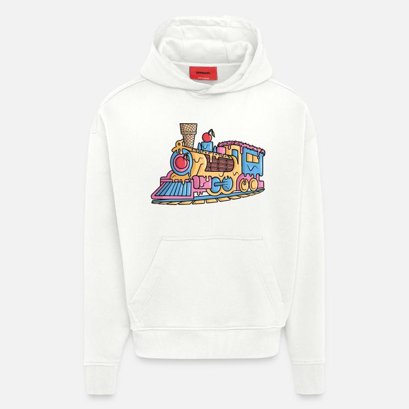 Dampflok Eiscreme Modelleisenbahn Eisenbahn - Hoodie- made by SPREAD  - OFF WHITE