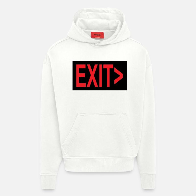 Exit / Exit / Emergency Exit - Hoodie- made by SPREAD  - OFF WHITE