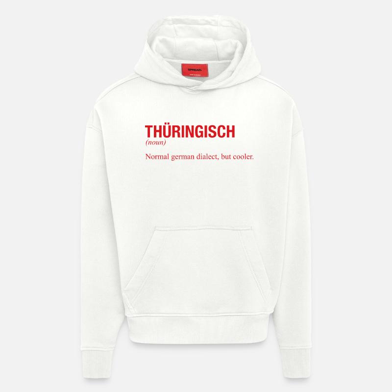 THÜRINGISCH THAUFRINGEN - Sweat à capuche bio épais oversize fabriqué en UE - OFF WHITE