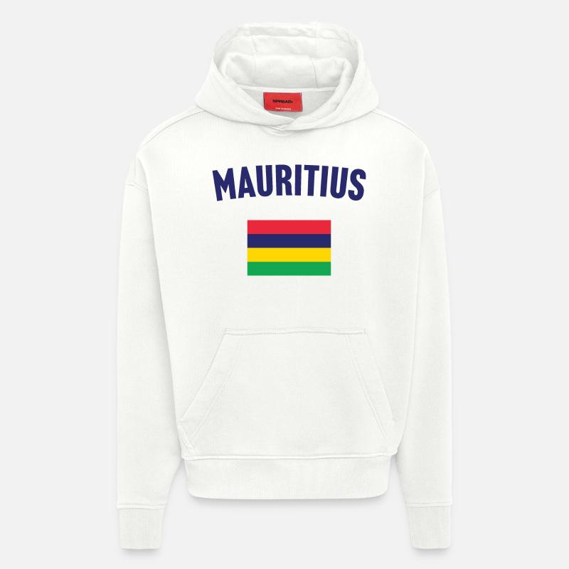 Mauritius Flagge - Hoodie- made by SPREAD - OFF WHITE