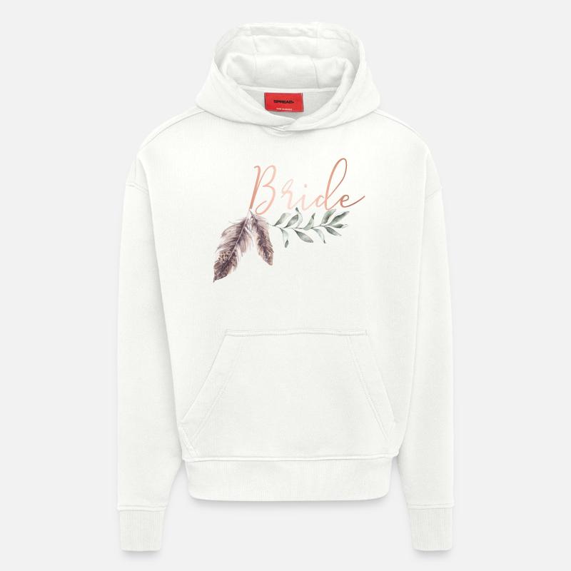 Boho Bride Braut - Sweat à capuche bio épais oversize fabriqué en UE - OFF WHITE